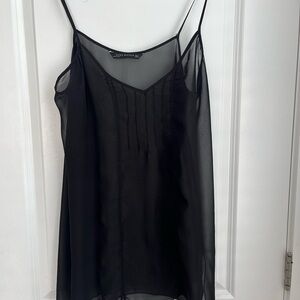 Sheer Black Camisole Top